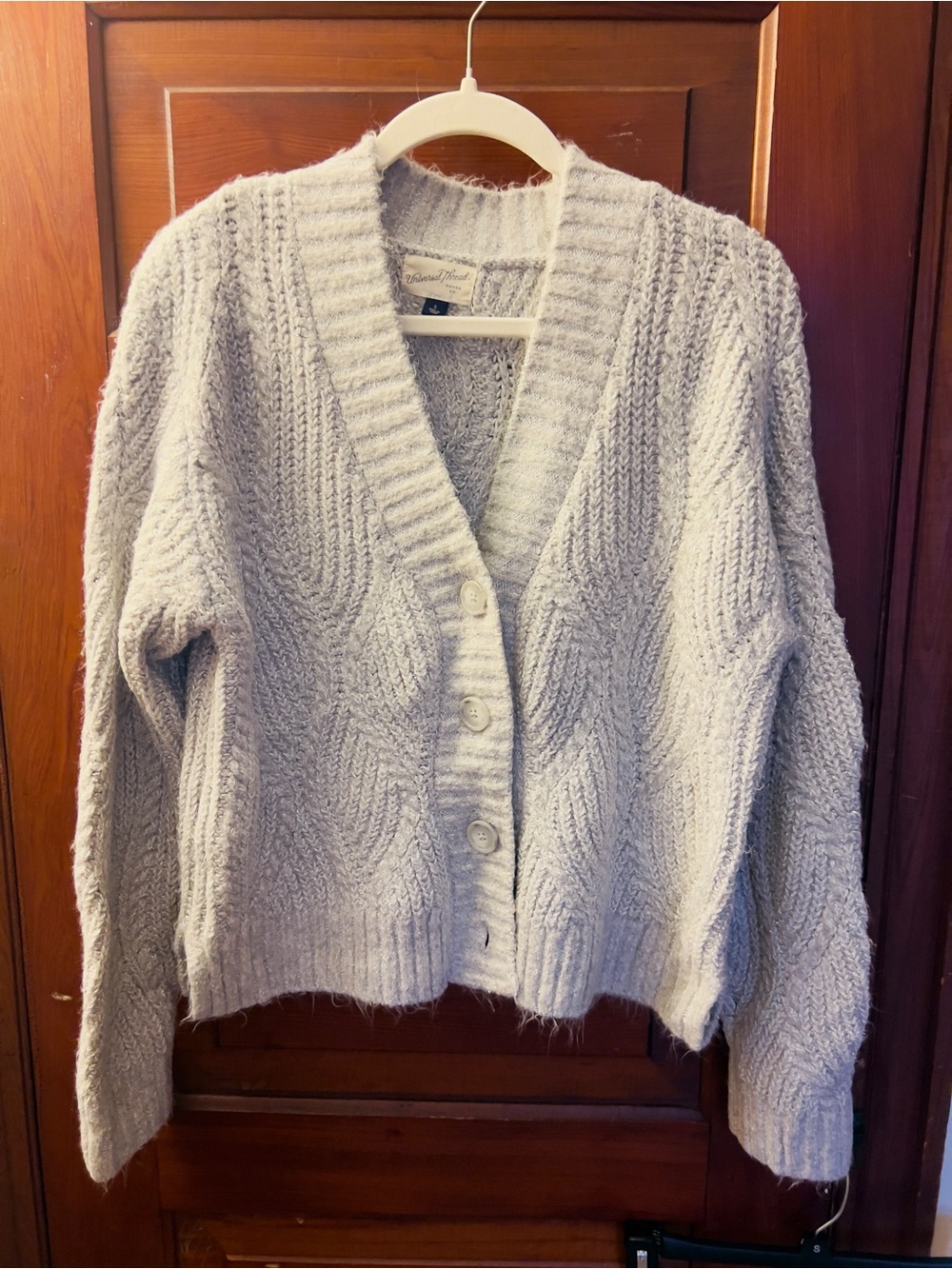 Women’s Beautiful Universal Thread Silver Shimmer Cardigan